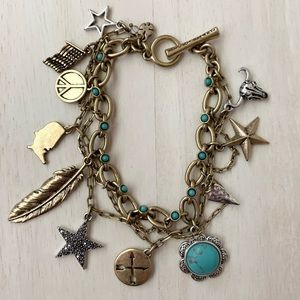 🇺🇸 LUCKY 🍀 BRAND Americana 🇺🇸 Charm Bracelet